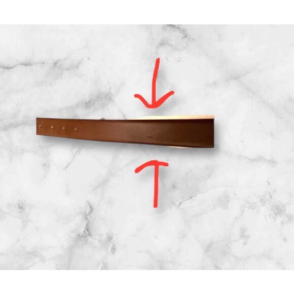 Men's Brown Leather Belt Size 42 Italian Made Massimo Dutti Work Casual Ware - Picture 4 of 4